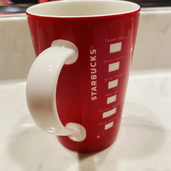 Starbucks 2012 Holiday Coffee Mug Tall Red Christmas Partridge Bird Tea Cup - Picture 5 of 7